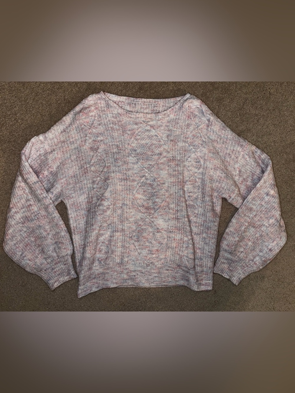 SHEIN Pink & Gray Marled Crew Neck Size Medium